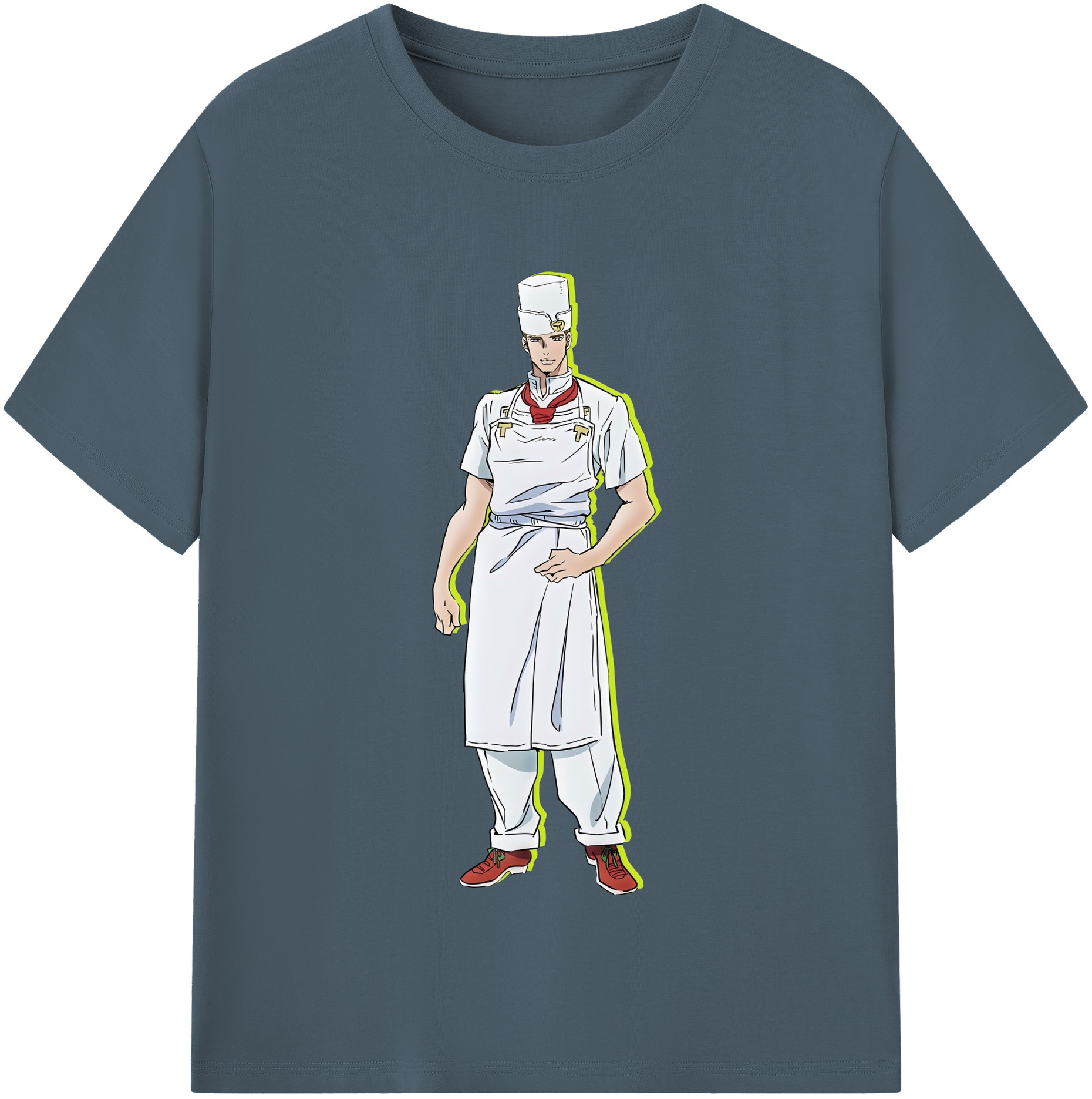 （画像用） ジョジョの奇妙な冒険 Tonio Trussardi JoJo's Bizarre Adventure トニオ?トラッサルディ 綿100％半袖Tシャツ（フロントプリント）